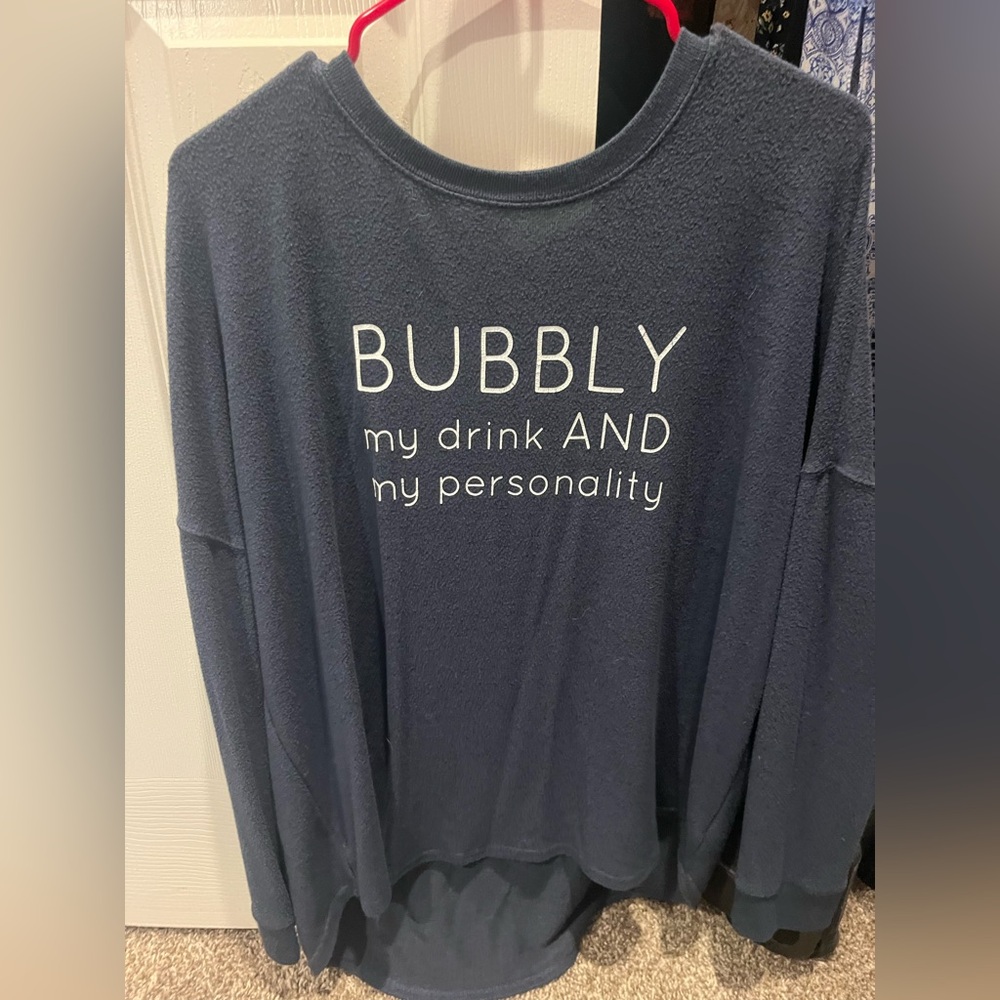 Free Press Navy Bubbly sweater